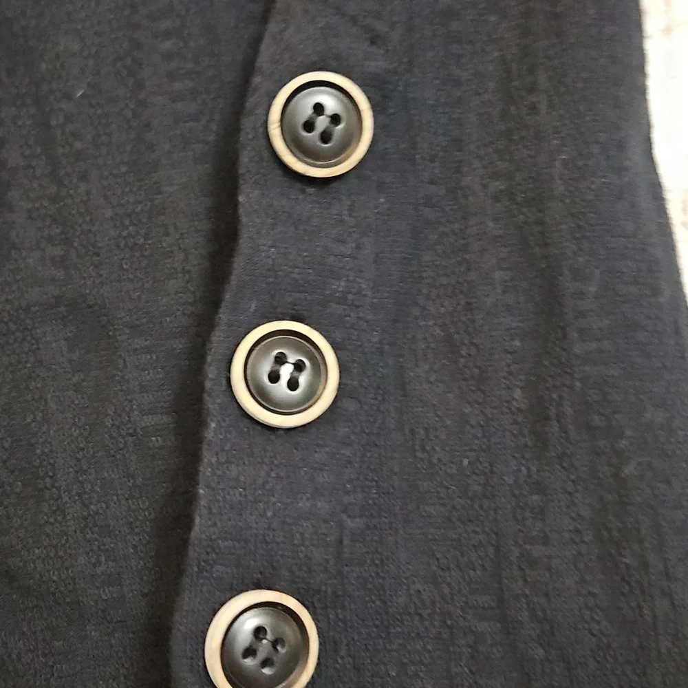 Mauve by Anthropology Black Tank Top Buttons Sides Sz S Womens - Picture 3 of 6